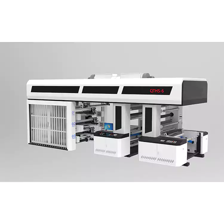 6 رنگ سرو درایو نوع چرخ دنده مرکزی درام فلکسو چاپگر نوع آستین