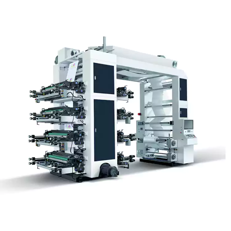 دستگاه 8 رنگ فلکسوگرافی کیسه کاغذی دستگاه چاپ فلکسو